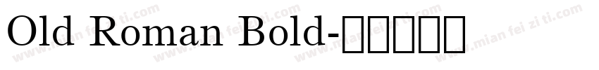 Old Roman Bold字体转换